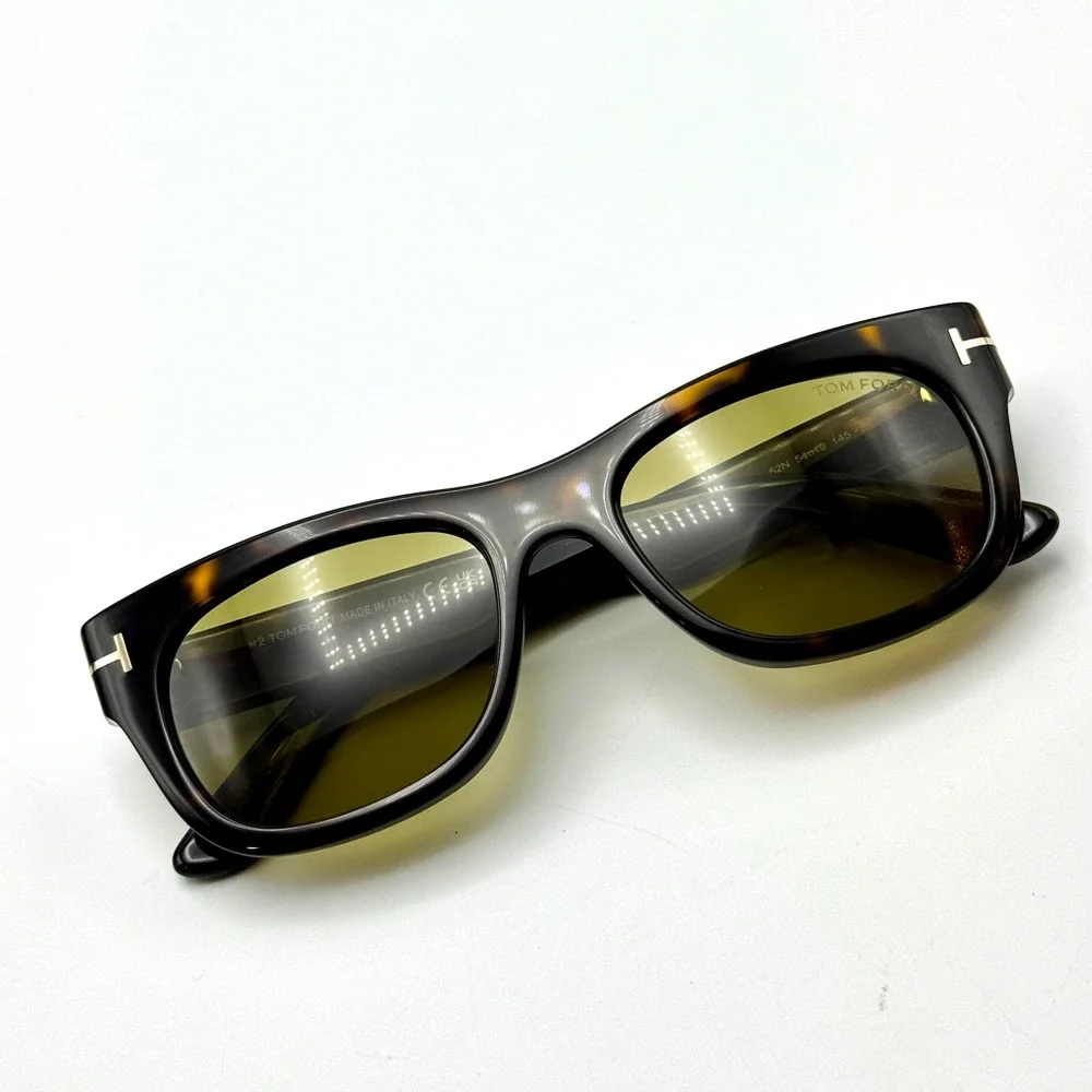 Tom Ford Sunglasses Marshall-02 TF1334 52N Havana Frame Amber Lens 54mm New